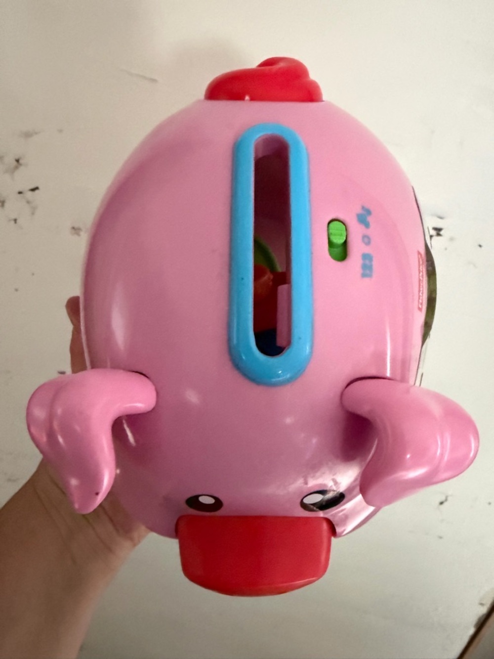 Fisher-Price Pink Piggy Number Sorting Toy with 9 Colorful Discs - Picture 3 of 4